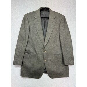 Scotland House Wool Tweed Blazer 44 Extra Long Herringbone‎ English Countryside